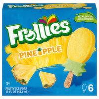 Frollies Fruity Ice Pops, Pineapple, 6 Each