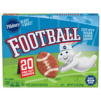 Pillsbury Ready to Bake! Football Cut Out Sugar Cookie Dough, 20 Each