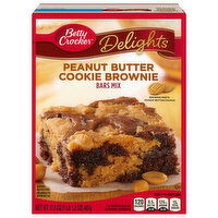 Betty Crocker Delights Bars Mix, Peanut Butter Cookie Brownie, 17.2 Ounce