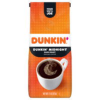 Dunkin' Coffee, Ground, Dunkin Midnight, Dark Roast, 11 Ounce