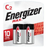 Energizer Max Battery, C, 2 Each