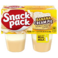 Snack Pack Banana Cream Pie Flavored Pudding, 4 Each
