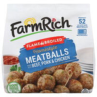 Farm Rich Meatballs, Homestyle, Flame Broiled, 26 Ounce