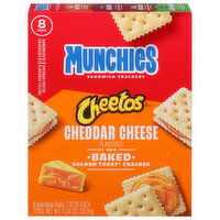 Munchies Cheetos Sandwich Crackers, Baked, Cheddar Cheese Flavored, 8 Each