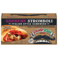 Screamin' Sicilian Pizza Co. Sandwich, Supreme Stromboli, Italian Style, 6.25 Ounce
