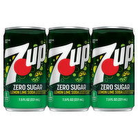 7-UP Soda, Zero Sugar, Lemon Lime, 6 Each