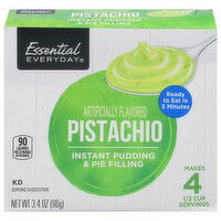 Essential Everyday Pudding & Pie Filling, Pistachio, Instant, 3.4 Ounce