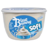 Blue Bunny Frozen Dairy Dessert, Vanilla, Soft, 46 Fluid ounce