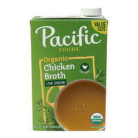 Pacific Foods Low Sodium Organic Free Range Chicken Broth, 48 Ounce