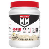 Muscle Milk Protein Powder, Genuine, Vanilla Creme, 30.9 Ounce