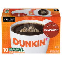 Dunkin' Coffee, Medium Roast, Colombian, K-Cup Pods, 10 Each