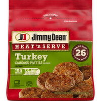 Jimmy Dean Heat 'n Serve Heat 'N Serve Breakfast Turkey Sausage Patties, 26 Each