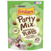 Friskies Party Mix Made in USA Facilities, Natural Cat Treats, Party Mix Natural Yums Catnip Flavor, 6 Ounce