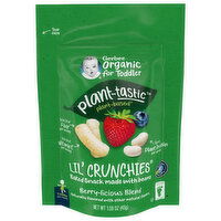 Gerber Organic for Toddler Baked Snack, Berry-licious Blend, Lil' Crunchies, Toddler, 1.59 Ounce