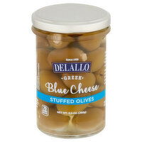 Delallo Olives, Stuffed, Blue Cheese, Greek, 9.9 Ounce