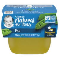 Gerber Natural for Baby Pea, Supported Sitter 1st Foods, 2 Each