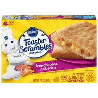 Pillsbury Toaster Scrambles French Toast Pork Shoulder Bacon Toaster Pastries, 4 Each
