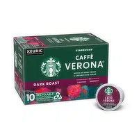 Starbucks K-Cup Coffee Pods, Caffè Verona, Dark Roast, 10 Each