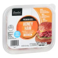 Essential Everyday Ham, Honey, Ultra Thin, Premium Deli, 9 Ounce