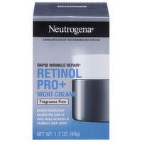 Neutrogena Night Cream, Retinol Pro+, Rapid Wrinkle Repair, Fragrance Free, 1.7 Ounce