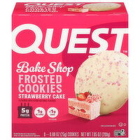 Quest Frosted Cookies, Strawberry Cake, 8 Each