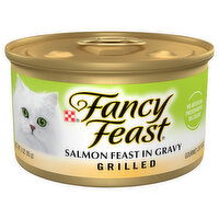 Fancy Feast Cat Food, Gourmet, Salmon Feast in Gravy, Grilled, 3 Ounce