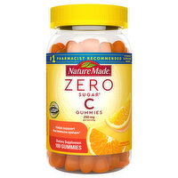 Nature Made Vitamin C, Zero Sugar, Orange Citrus, 250 mg, Gummies, 100 Each