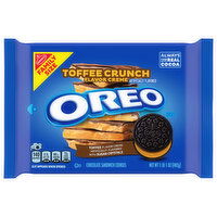 Oreo Chocolate Sandwiches Cookies, Toffee Crunch Flavor, Family Size, 17 Ounce