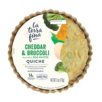 La Terra Fina Quiche, Cheddar & Broccoli, 6 Ounce