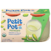 Petit Pot French Dessert, Pistachio, Organic & Creamy, 2 Each