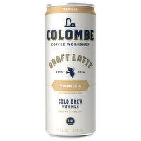 La Colombe Cold Brew, with Milk, Draft Latte, Vanilla, 11 Fluid ounce