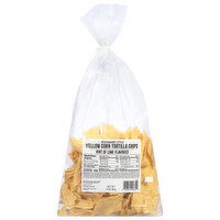 Don Poncho Tortilla Chips, Yellow Corn, Restaurant Style, Hint of Lime Flavored, 14 Ounce