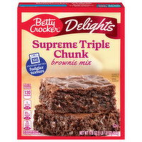 Betty Crocker Delights Supreme Triple Chunk Brownie Mix, 17.8 Ounce