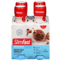 SlimFast Meal Replacement Shake, Creamy Milk Chocolate, Original, 4 Each