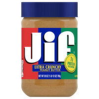 Jif Peanut Butter, Extra Crunchy, 28 Ounce