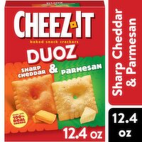 Cheez-It Duoz Baked Snack Crackers, Sharp Cheddar and Parmesan, 12.4 Ounce