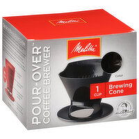 Melitta Pour-Over Coffee Brewer, Black, 1 Each