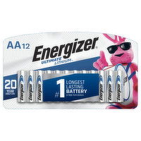 Energizer Ultimate Lithium Batteries, Lithium, AA, 12 Pack, 12 Each