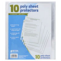 BETTER OFFICE PRODUCTS Protectors, Poly Sheet, Economy Weight, 10 Each