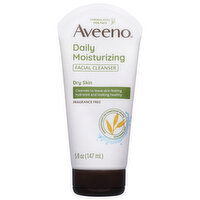 Aveeno Facial Cleanser, Daily Moisturizing, Dry Skin, Fragrance Free, 5 Fluid ounce