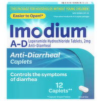 Imodium Anti-Diarrheal, Caplets, 12 Each