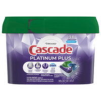 Cascade Platinum Plus Dishwasher Detergent, Fresh Scent, ActionPacs, 38 Each