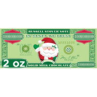 Russell Stover Christmas Santa Solid Milk Chocolate Money Bar, 2 Ounce