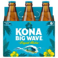 Kona Big Wave Beer, Premium, Liquid Aloha, 6 Each