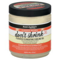 Aunt Jackie's Curling Gel, Flaxseed Elongating, Don't Shrink, 15 Ounce