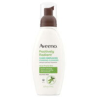 Aveeno Positively Radiant Foaming Cleanser, Clear Complexion, 6 Fluid ounce