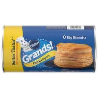 Pillsbury Grands! Biscuits, Flaky Layers, Butter Tastin', 8 Each