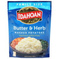 Idahoan Mashed Potatoes, Butter & Herb, Family Size, 8 Ounce