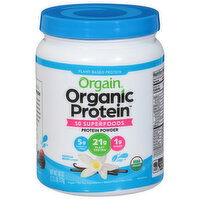 Orgain Organic Protein Protein Powder, + 50 Superfoods, Vanilla Bean Flavored, 18 Ounce