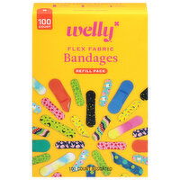 Welly Flex Fabric Assorted Bandages Refill Pack, 100 Each